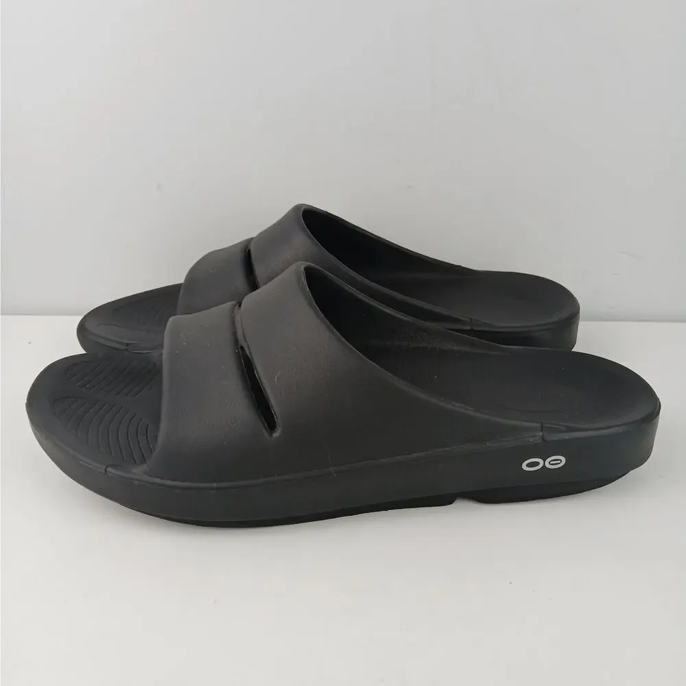 OOFOS Unisex SZ M10 W12 OOahh Slide Sandal In Black